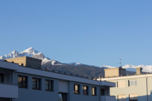 A sunny morning in an inner courtyard in Innsbruck. A sunny morning in an inner courtyard in Innsbruck.